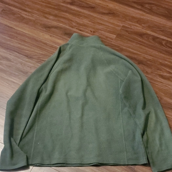 L.L. Bean Men's Olive Zip-Up Sweater - Picture 4 of 4